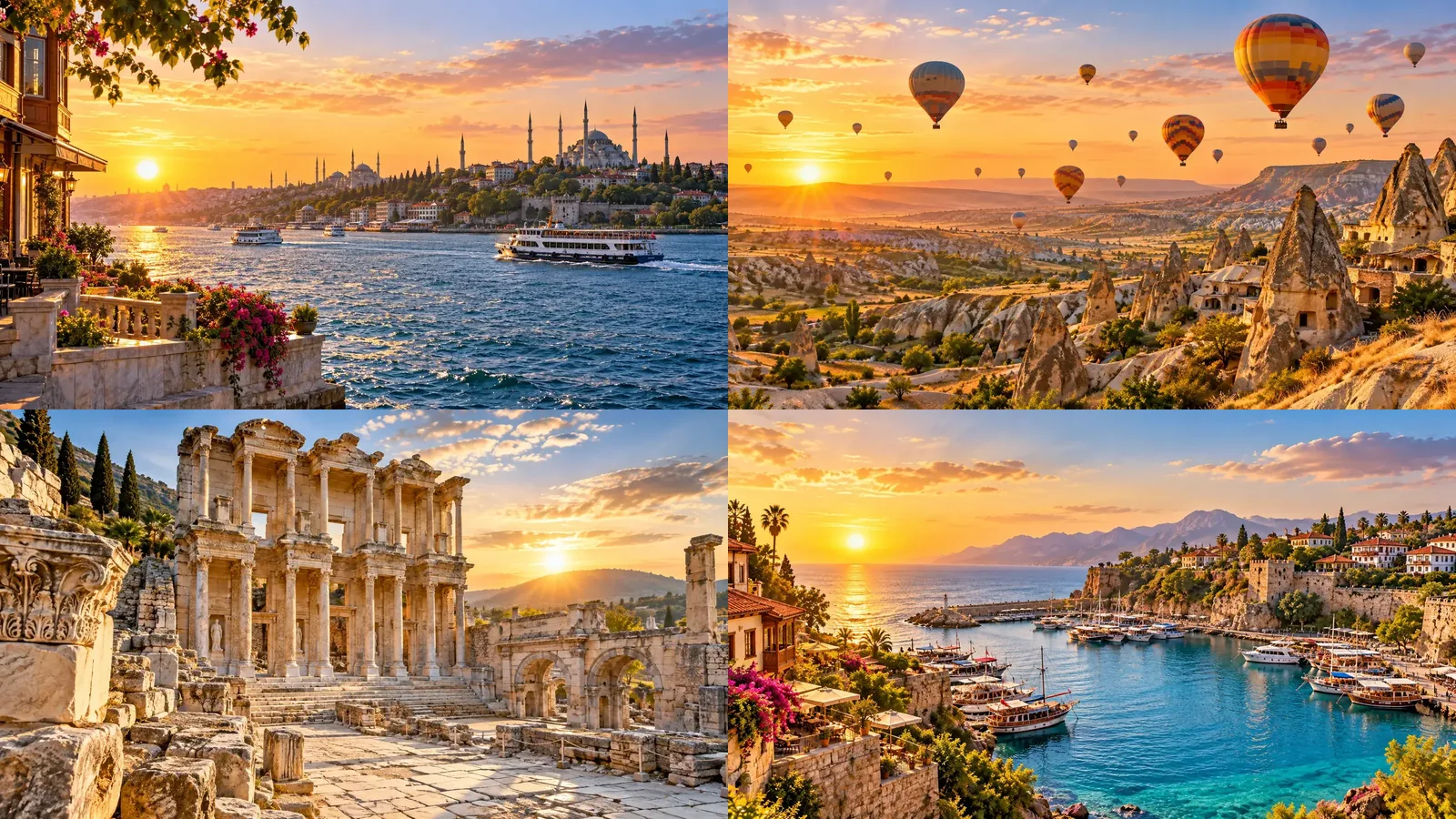 Turkey in April with Istanbul, Cappadocia, Ephesus and Antalya spring scenery