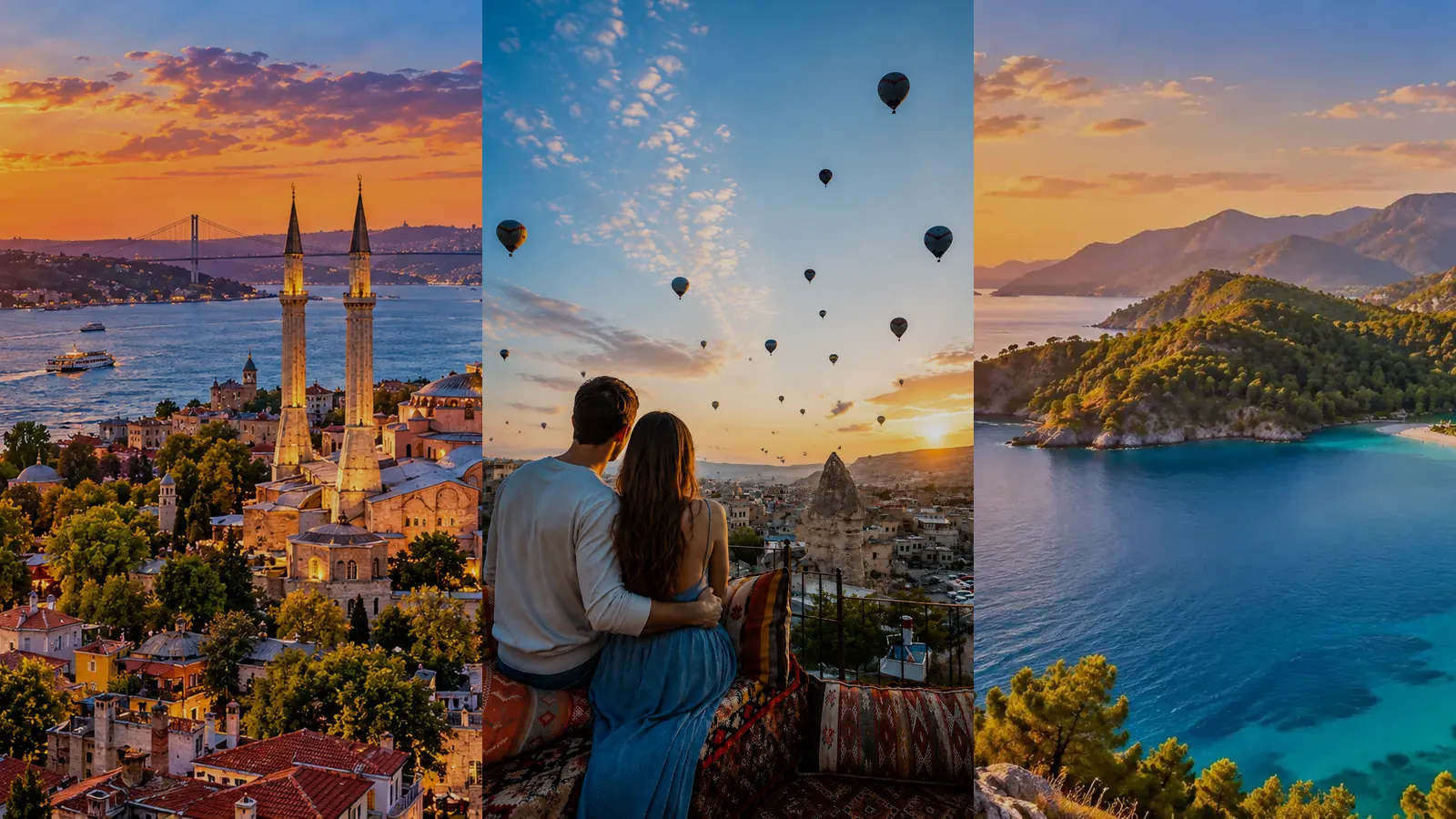 Istanbul, Cappadocia and Fethiye on a romantic Best 10-day Turkey itinerary for couples