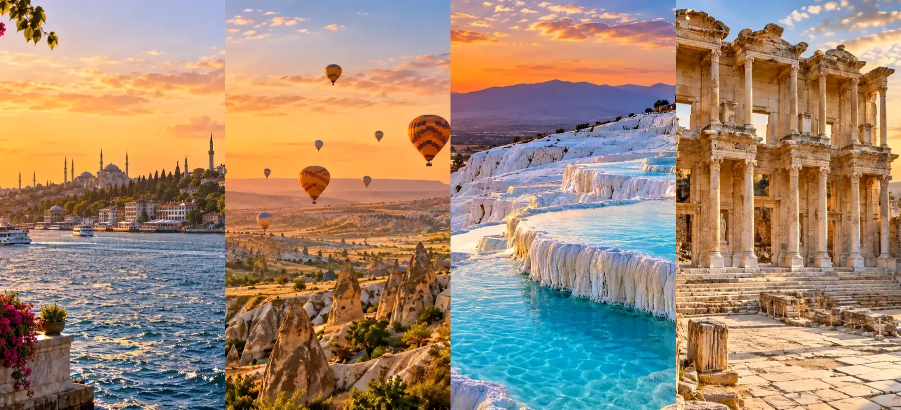 Istanbul, Cappadocia, Pamukkale and Ephesus on a classic Turkey itinerary