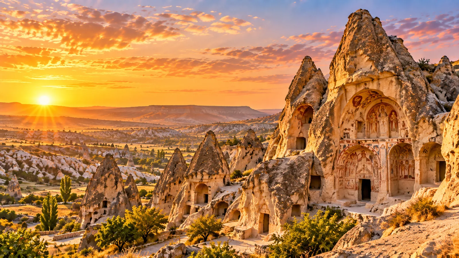 Goreme Open Air Museum rock churches in Cappadocia
