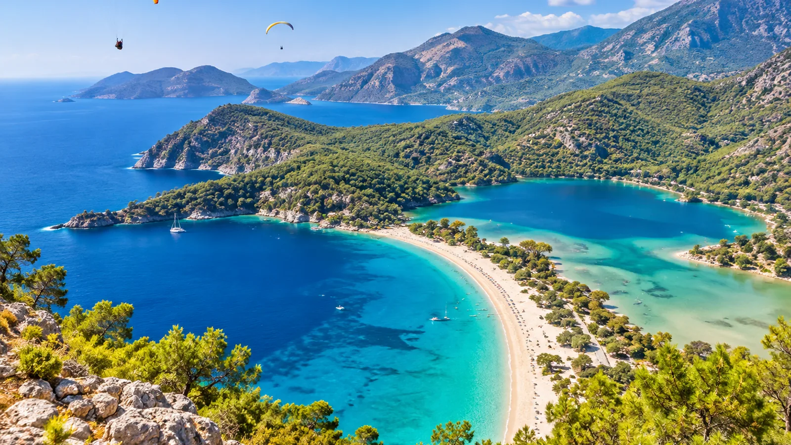 Oludeniz Blue Lagoon seen from above